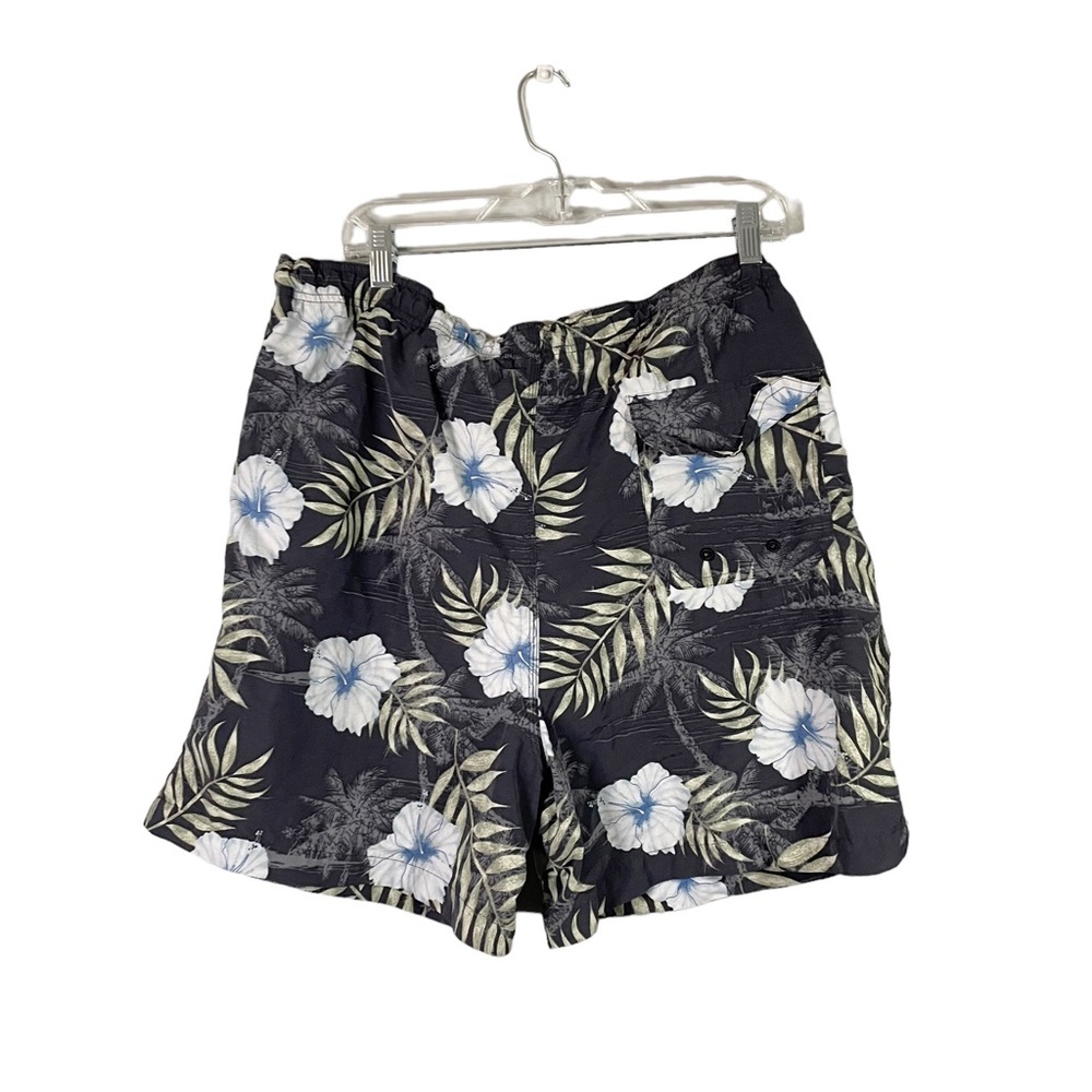 Breakwater Bay Vintage Tropical Leaves Flower Summer Vacation Swim Trunks Large - Picture 3 of 7